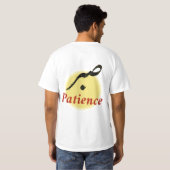 Arabic Calligraphy Sabr Patience Minimalist Zen Lo Tシャツ (裏面フル)