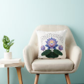 Arabic Calligraphy Sabr Patience - Zen Lotus Flowe クッション (椅子)