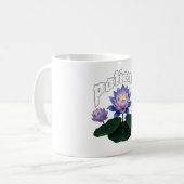 Arabic Calligraphy Sabr Patience - Zen Lotus Flowe コーヒーマグカップ (正面左)