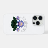 Arabic Calligraphy Sabr Patience - Zen Lotus Flowe iPhoneケース (裏面横)