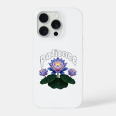 Arabic Calligraphy Sabr Patience - Zen Lotus Flowe iPhoneケース (裏面)