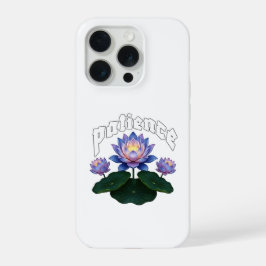 Arabic Calligraphy Sabr Patience - Zen Lotus Flowe iPhone 15 Proケース