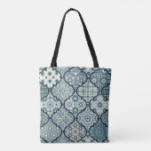 Arabic decorative azulejos tiles patchwork islamic トートバッグ (裏面)