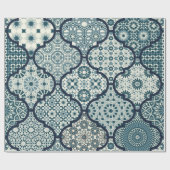 Arabic decorative azulejos tiles patchwork islamic ラッピングペーパー (フラット)