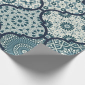 Arabic decorative azulejos tiles patchwork islamic ラッピングペーパー (角)