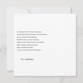 Arabic Diwani Calligraphy, Crescent Moon & Lantern カード (裏面)