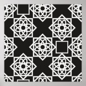 Arabic geometric pattern. Art decor. Islam. Flower ポスター (正面)