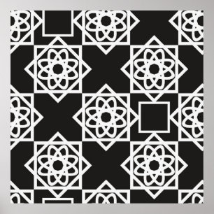Arabic geometric pattern. Art decor. Islam. Flower ポスター