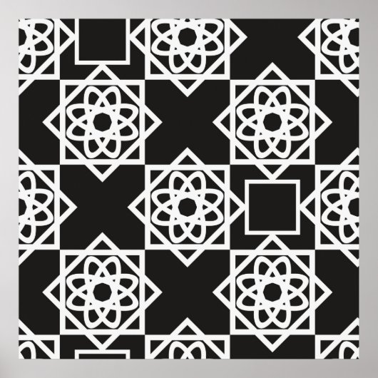 Arabic geometric pattern. Art decor. Islam. Flower ポスター (正面)