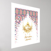 Arabic morocco ornament for ramadan 箔ポスター (レイダウン)