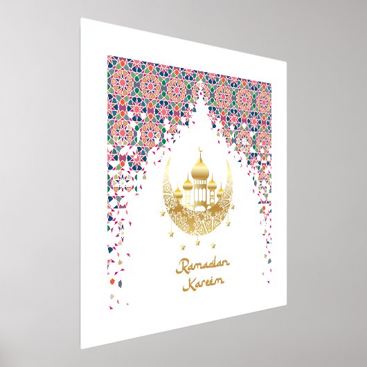 Arabic morocco ornament for ramadan 箔ポスター (レイダウン)