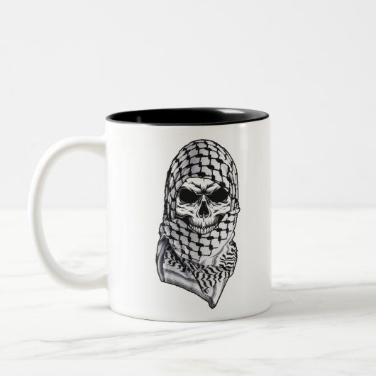 Arabic Skull Kufiya Shemagh ツートーンマグカップ (左)