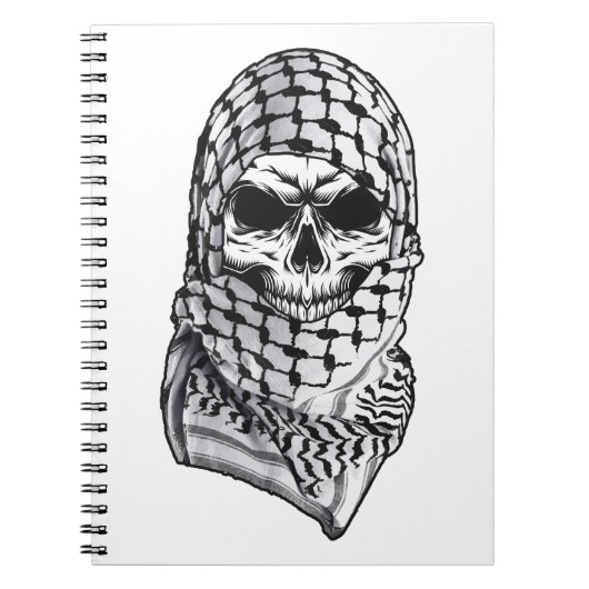 Arabic Skull Kufiya Shemagh Notebook ノートブック (正面)
