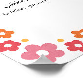 Arabic  Wall Art – Floral Border Blessing ポスター (角)