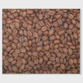 Arabicaのコーヒー豆が付いている包装紙 ラッピングペーパー (フラット)