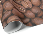 Arabicaのコーヒー豆が付いている包装紙 ラッピングペーパー (ロールコーナー)