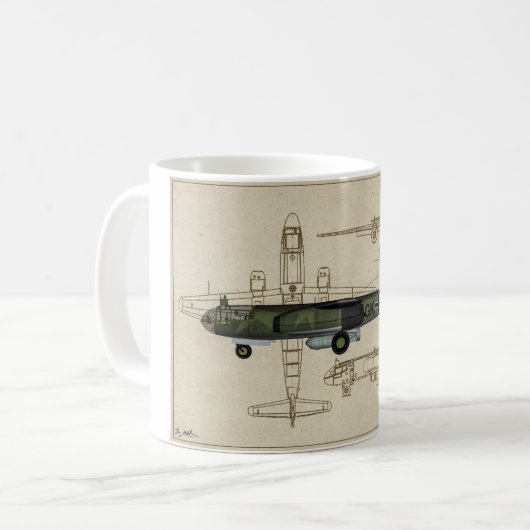 Arado-Flugzeugwerke-Arado-Ar234B2 コーヒーマグカップ (正面左)