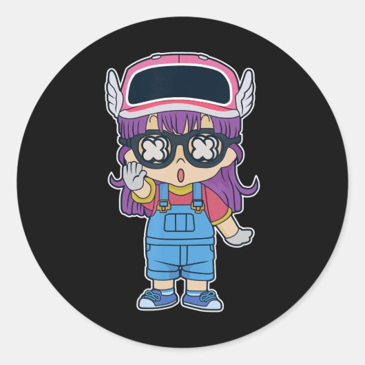 Arale Norimaki Dr.スランプマンガアニメ愛好家 ラウンドシール (正面)