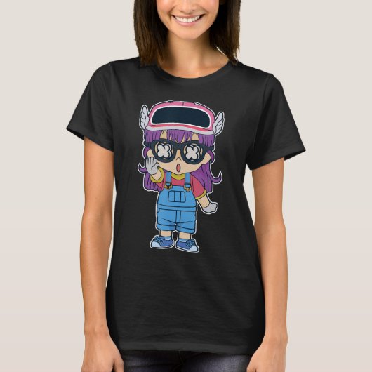 Arale Norimaki Dr.スランプマンガアニメ愛好家 Tシャツ (正面)