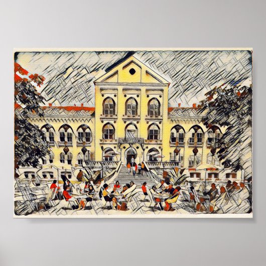 Arandjelovac、セルビア、レトロヴィンテージ ポスター (正面)