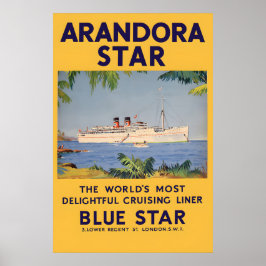 Arandora Star Cruise Ship Poster Vintage Maritime ポスター