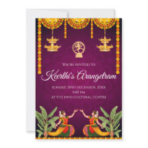 Arangetram 招待状と Bharatnatyam ショーのご案内