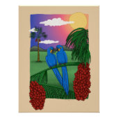 Arara azul - Blue macaw ポスター (正面)