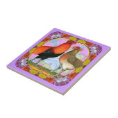 Araucanaの鶏アールヌーボー タイル (側面)