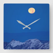 Aravis Mountains | Mont Blanc Range スクエア壁時計 (正面)