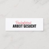 Arbeit gesucht スキニー名刺 (正面)