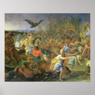 Arbela (またはGaugamela)の戦い331紀元前に、c.1673 ポスター