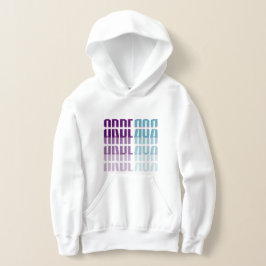Arberor キッズ パーカー – モダン グラデーション ブロック ロゴ