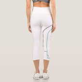 Arberor Branded White Cropped Leggings – Sleek Mod カプリレギンス (裏面)