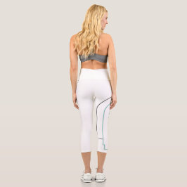 Arberor Branded White Cropped Leggings – Sleek Mod カプリレギンス