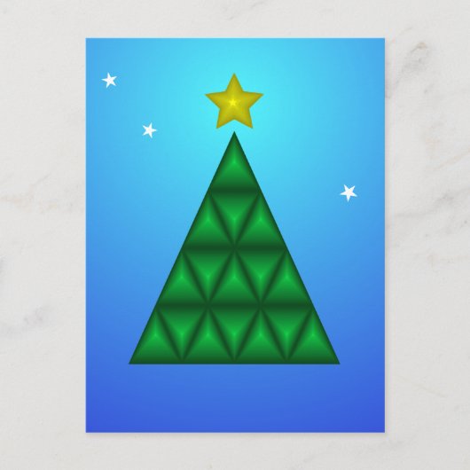 Árbol de Navidad 3D Serio y elegante シーズンポストカード (正面)