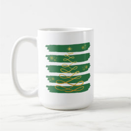 Árbol navideño dorado コーヒーマグカップ