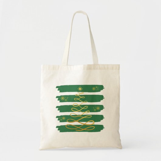 Árbol navideño dorado トートバッグ (正面)