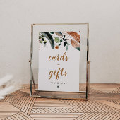 ARBOR Bohemian羽毛緑のカードとギフト ポスター