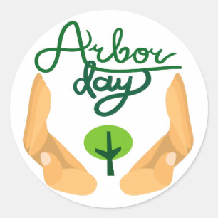 Arbor Dayスタンプ ラウンドシール