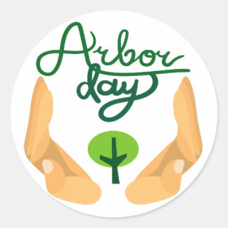 Arbor Dayスタンプ ラウンドシール