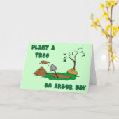 Arbor Day-plant a tree Card カード (黄色い花)