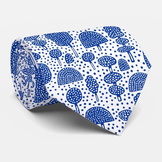 Arboretum 230715 – ネイビーブルオン白 ネクタイ (ロール)