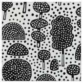 Arboretum 230715 – 黒（白） ファブリック (クローズアップ)