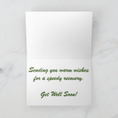 「Arboretum Painted Turtle」回復おめでとうカード カード (内部)