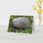 「Arboretum Painted Turtle」回復おめでとうカード カード (黄色い花)