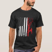 Arborist American Flag America Tree Surgeon Tシャツ (正面)