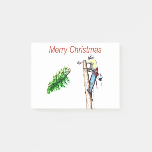 Arborist chainsaw tree surgeon Gift Christmas ポストイット (正面)