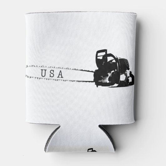 Arborist chainsaw tree surgeon Gift Present 缶クーラー (正面)