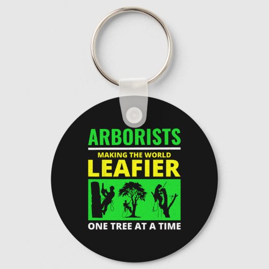 Arborist Dad Tree Lovers Arboriculture Tree Surgeo キーホルダー (正面)