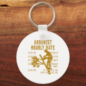 Arborist Hourly Rate Funny Tree Climbing Logger Gi キーホルダー (正面)